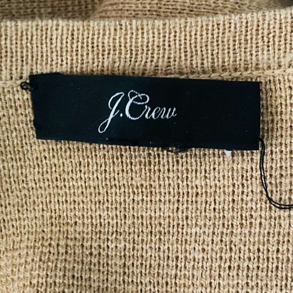 J. Crew Camel Colored Long Line Wool Blend Cardig… - image 4